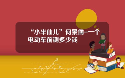 “小半仙儿”何景儒-一个电动车前铡多少钱