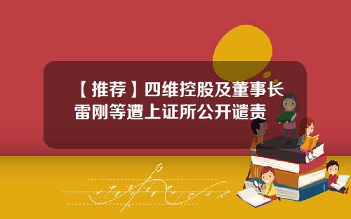【推荐】四维控股及董事长雷刚等遭上证所公开谴责