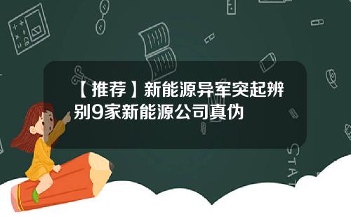 【推荐】新能源异军突起辨别9家新能源公司真伪
