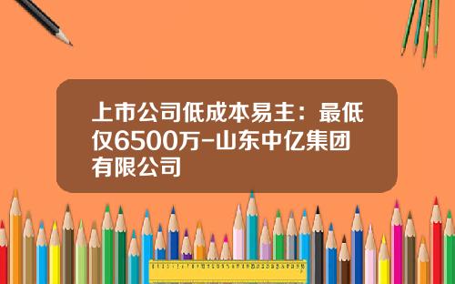 上市公司低成本易主：最低仅6500万-山东中亿集团有限公司
