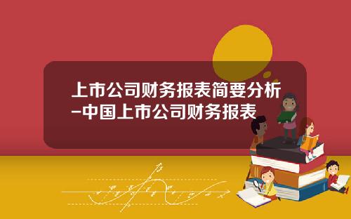 上市公司财务报表简要分析-中国上市公司财务报表