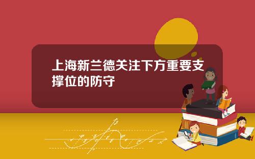上海新兰德关注下方重要支撑位的防守