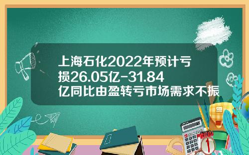 上海石化2022年预计亏损26.05亿-31.84亿同比由盈转亏市场需求不振-中国石化上海石化股份有限公司