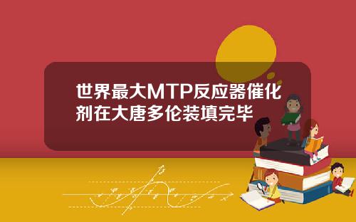 世界最大MTP反应器催化剂在大唐多伦装填完毕