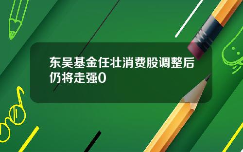 东吴基金任壮消费股调整后仍将走强0