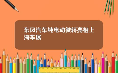 东风汽车纯电动微轿亮相上海车展