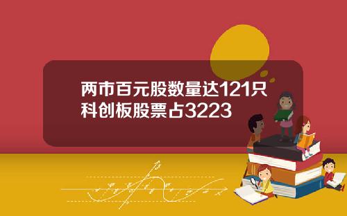 两市百元股数量达121只科创板股票占3223