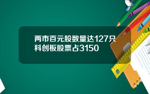 两市百元股数量达127只科创板股票占3150