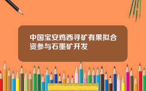 中国宝安鸡西寻矿有果拟合资参与石墨矿开发