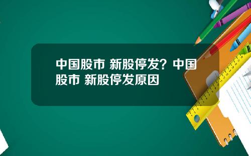 中国股市 新股停发？中国股市 新股停发原因
