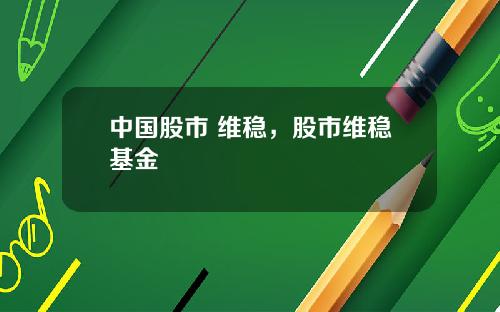 中国股市 维稳，股市维稳基金