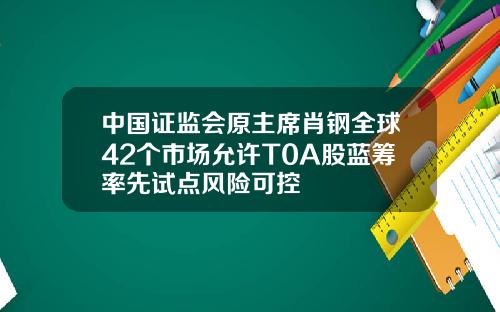 中国证监会原主席肖钢全球42个市场允许T0A股蓝筹率先试点风险可控
