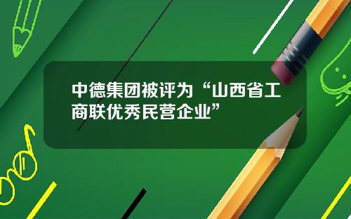 中德集团被评为“山西省工商联优秀民营企业”