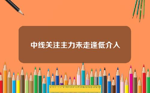 中线关注主力未走逢低介入