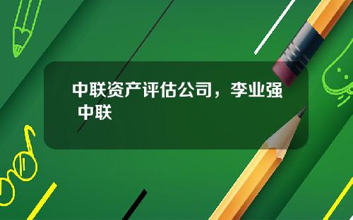 中联资产评估公司，李业强 中联