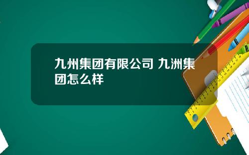 九州集团有限公司 九洲集团怎么样