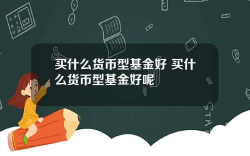 买什么货币型基金好 买什么货币型基金好呢