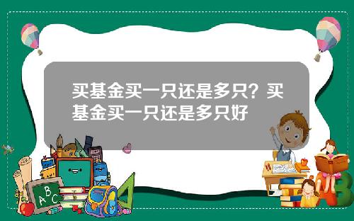 买基金买一只还是多只？买基金买一只还是多只好