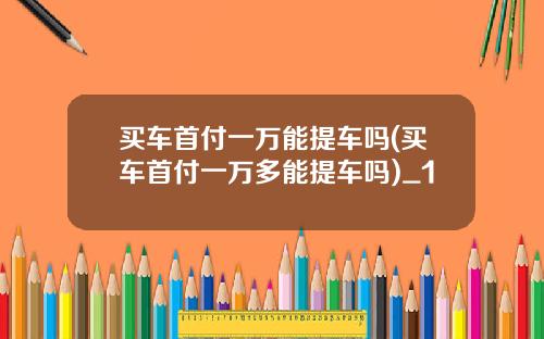 买车首付一万能提车吗(买车首付一万多能提车吗)_1