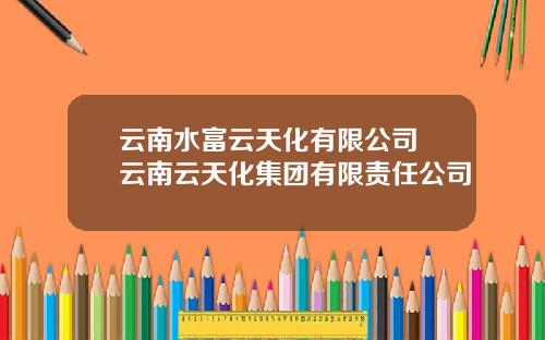 云南水富云天化有限公司 云南云天化集团有限责任公司