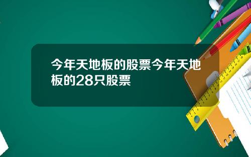 今年天地板的股票今年天地板的28只股票