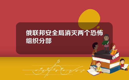 俄联邦安全局消灭两个恐怖组织分部