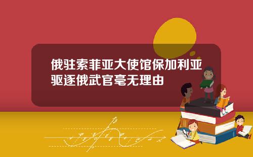 俄驻索菲亚大使馆保加利亚驱逐俄武官毫无理由
