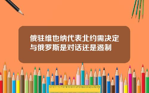 俄驻维也纳代表北约需决定与俄罗斯是对话还是遏制