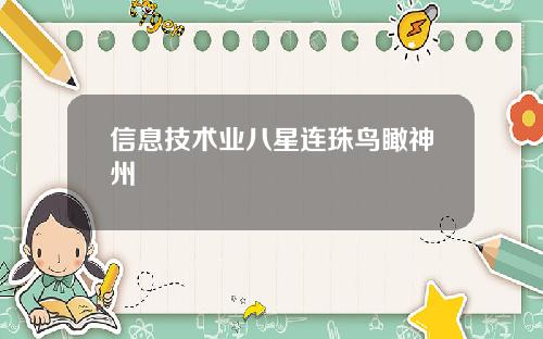 信息技术业八星连珠鸟瞰神州