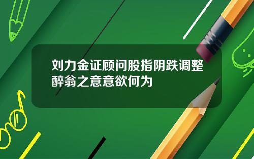 刘力金证顾问股指阴跌调整醉翁之意意欲何为