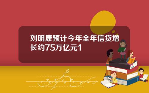 刘明康预计今年全年信贷增长约75万亿元1