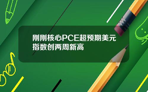 刚刚核心PCE超预期美元指数创两周新高