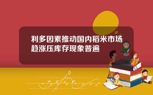利多因素推动国内稻米市场趋涨压库存现象普遍
