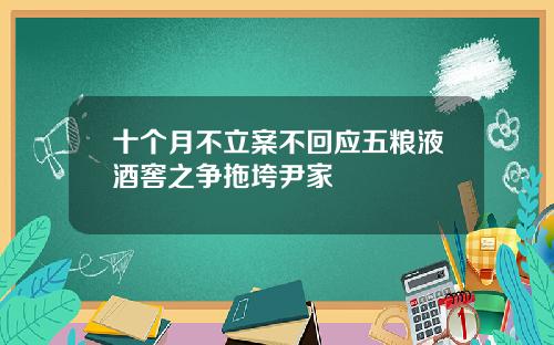 十个月不立案不回应五粮液酒窖之争拖垮尹家