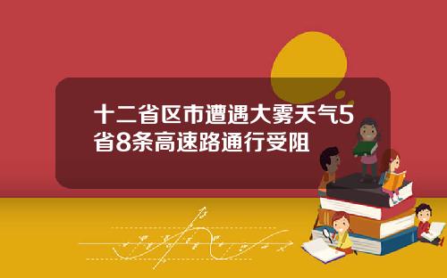十二省区市遭遇大雾天气5省8条高速路通行受阻