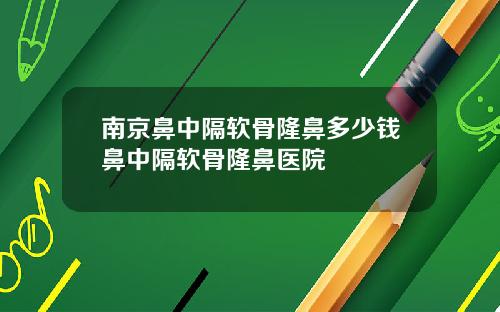 南京鼻中隔软骨隆鼻多少钱鼻中隔软骨隆鼻医院