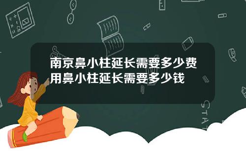 南京鼻小柱延长需要多少费用鼻小柱延长需要多少钱