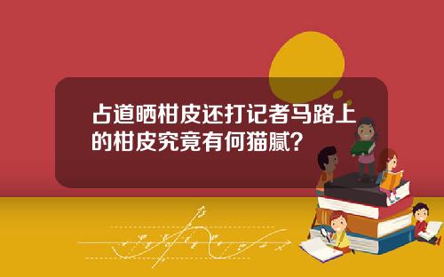 占道晒柑皮还打记者马路上的柑皮究竟有何猫腻？