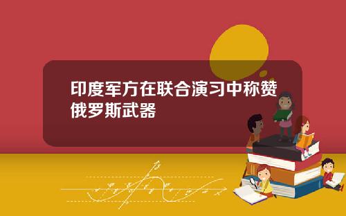 印度军方在联合演习中称赞俄罗斯武器