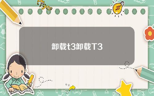 卸载t3卸载T3