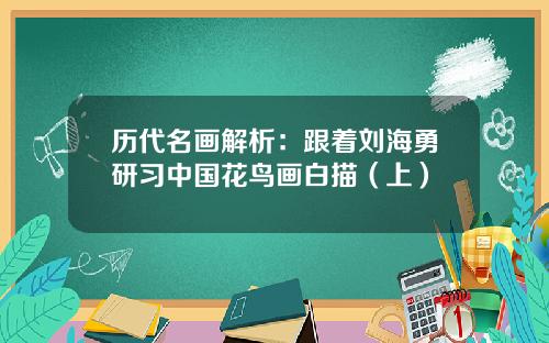 历代名画解析：跟着刘海勇研习中国花鸟画白描（上）