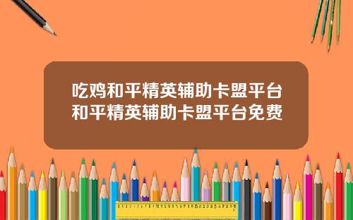 吃鸡和平精英辅助卡盟平台和平精英辅助卡盟平台免费