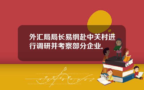 外汇局局长易纲赴中关村进行调研并考察部分企业.
