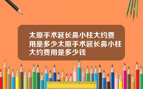 太原手术延长鼻小柱大约费用是多少太原手术延长鼻小柱大约费用是多少钱