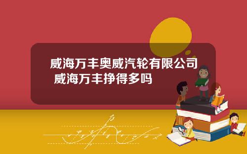 威海万丰奥威汽轮有限公司 威海万丰挣得多吗