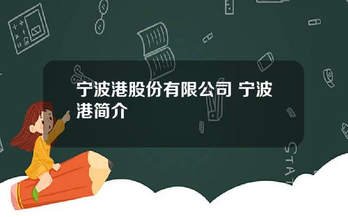 宁波港股份有限公司 宁波港简介