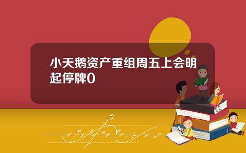 小天鹅资产重组周五上会明起停牌0