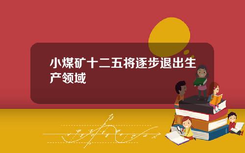 小煤矿十二五将逐步退出生产领域