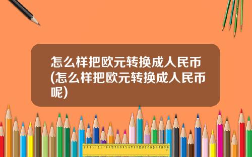 怎么样把欧元转换成人民币(怎么样把欧元转换成人民币呢)