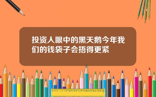 投资人眼中的黑天鹅今年我们的钱袋子会捂得更紧